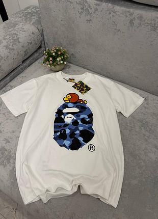 Белая футболка bape | 100% хлопок | s–xl | унисекс