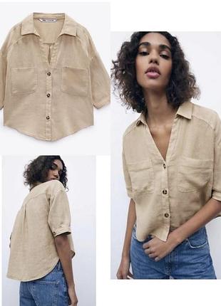 Сорочка лляна zara