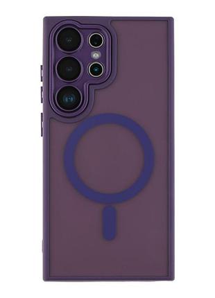 Чехол-накладка magnetic matte camera lens with magsafe samsung galaxy s23 fe 5g dark purple (35224_3345430)