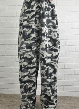 Cw тёплые камуфляжные флисовые штаны, поддёвка (3xl)