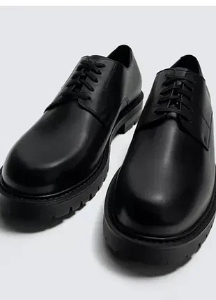 Элегантные мужские туфли zara, 41р. (26.5cм)