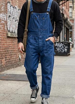 Мужской джинсовый рабочий полукомбинезон / dungarees (vintage workwear)