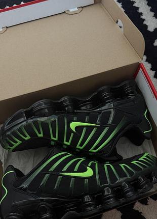 Кросівки чоловічі nike shox tl чорно-зелені, розмір 44 (28cm)