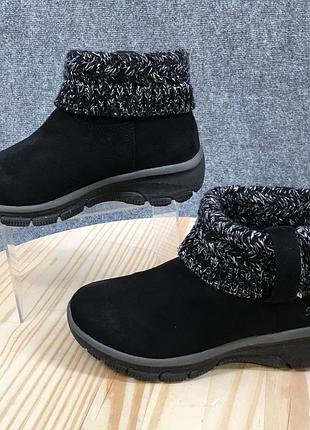 Женские зимние ботинки skechers relaxed fit boots с вязаным манжетом,