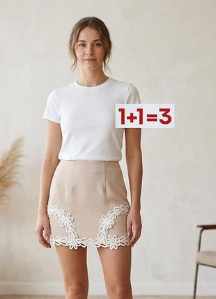 1+1=3 🎁 миліша міні спідниця з вишивкою
