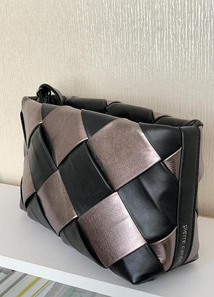 Стильна трендова сумка крос боді pierre cardin плетена