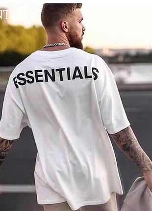 Футболка fear of god essentials white эсеншиал белая с дефектом