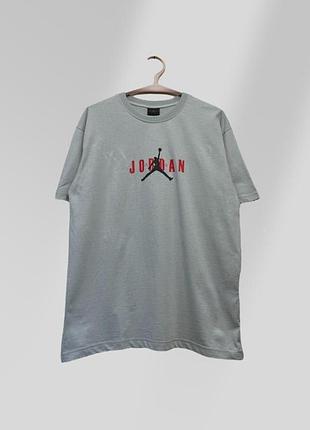 Футболка jordan grey сіра xl