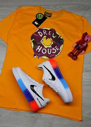 Футболка drew house donut orange дрю хаус оранжевая xxl