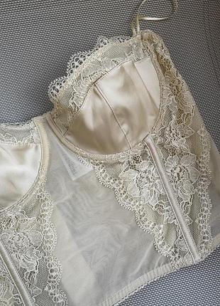 Кружевной корсет от zara новый