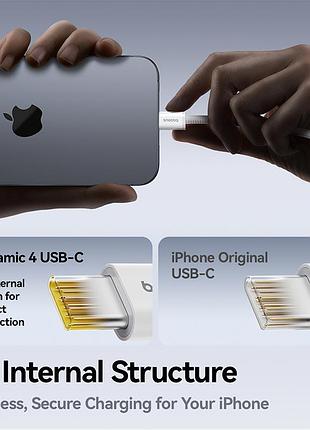 Кабель baseus dynamic 4 fast charging data cable usb-c to usb-c |100w, 1m| 7