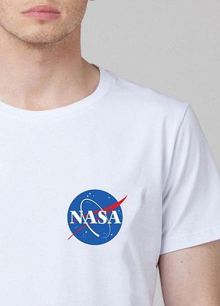 Футболка nasa | футболка мужская наса | белая футболка
