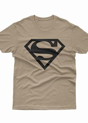 Бежевая футболка superman