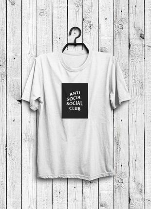 Футболка белая anti social club