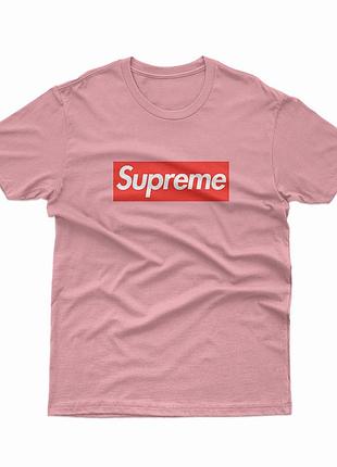 Футболка supreme розовый