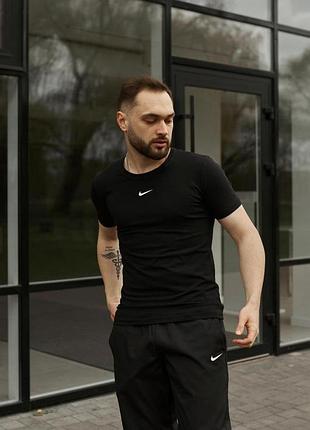 Футболка чоловіча чорна найк s m l xl xxl 3xl