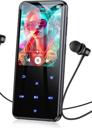 Mp3-плеер agptek 64 гб с bluetooth, m3 2,4-дюймовый плеер с динамиком | с fm-радио, сенсорными кнопками, поддерживает до 128 гб