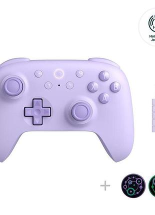 Бездротовий геймпад 8bitdo ultimate 2c для пк та android - фіолетовий | джойстики та тригери з ефектом холла, перепризначені