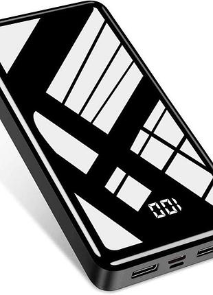 Повербанк портативное зарядное устройство power bank 27 000 мач, быстрая зарядка qc 4.0 usb c 22,5 вт, pd 20 вт, аккумулятор для
