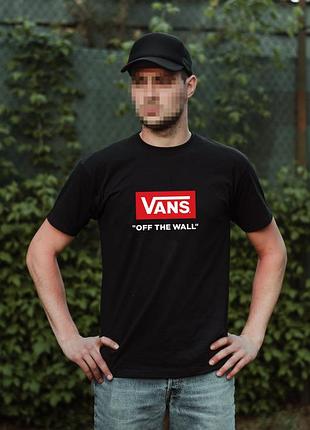 Футболка vans черная хлопок
