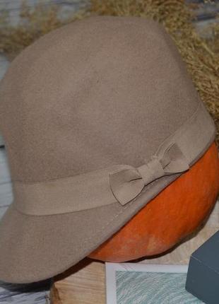 6 - 9 років 54 см фетровий капелюшок капелюх - казанок з стрічкою карамель зара zara4 фото