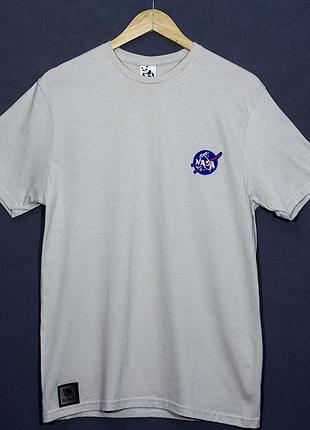 Футболка nasa | футболка мужская наса | бежевая футболка