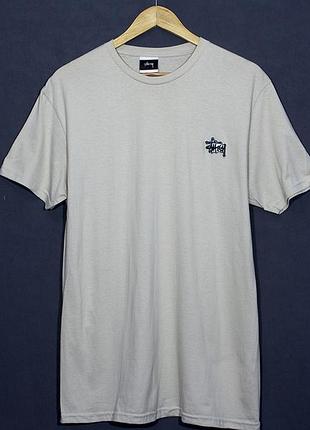 Мужская футболка stussy бежевого цвета