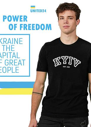 Футболка с надпись киев kyiv est. 482 год основания m