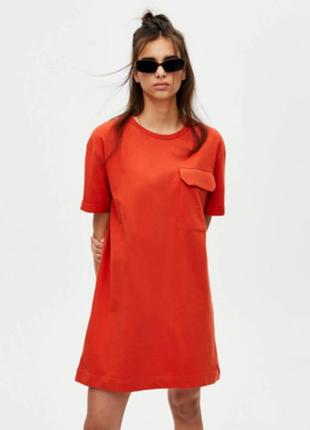 Помаранчева сукня футболка pull&bear