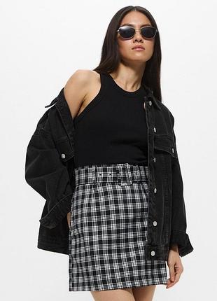 Спідниця жіноча h&m спідниця в клітинку 44