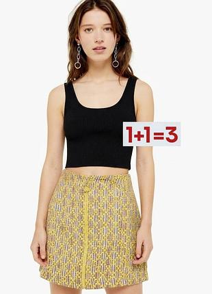 1+1=3 🎁 новая твидовая мини юбка на молнии от topshop