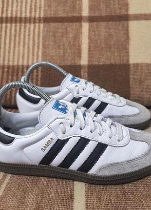 Кожаные кроссовки adidas samba