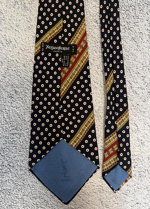 Вінтажна краватка yves saint laurent ysl paris 100% шовк made in italy оригінал