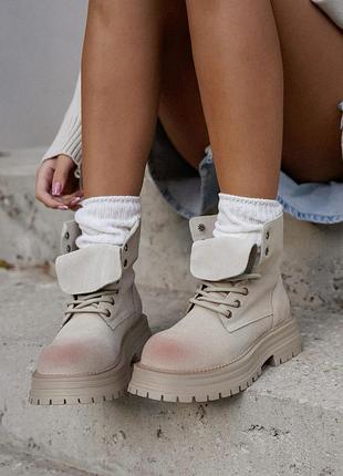 Грубые брутальные ботинки miu miu
