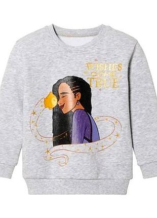 Свитшот утепленный, кофта с начесом аша, желания, disney
