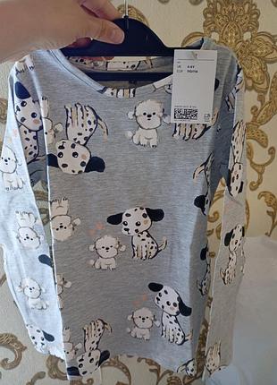 Новый серый детский лонгслив (реглан) от бренда h&amp;m р.116