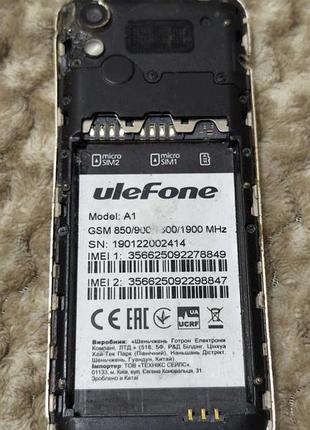 Мобильный телефон ulefone a1 4