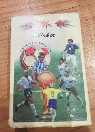 Ретро карти гральні чс 1998 франція / футбольна колода france 98 fifa world cup