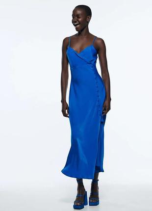 Платье электричество с разрезом zara