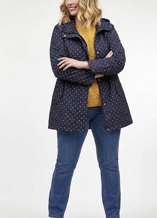 Bonmarché легка куртка плащ дощовик вітровка в горошок .xl-2xl темно синя