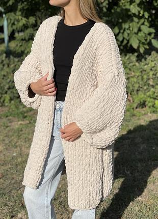 Кардиган ручної роботи⭐️ з пряжі alize puffy⭐️
