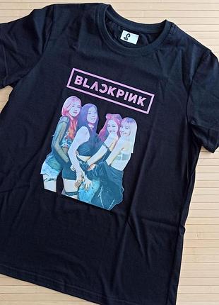 Футболка black pink чорна 3704