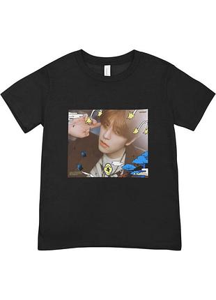 Футболка чорна кім син мін kim seung-min stray kids стрей кідз 19556