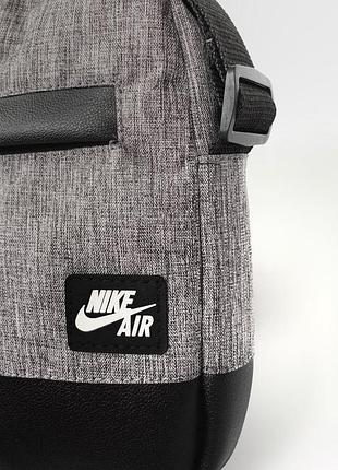 Мужская сумка через плечо nike борсетка серая найк 3