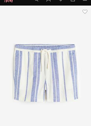 Мужские шорты на основе льна h&amp;m