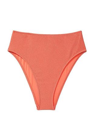 Плавки низ купальника victoria's secret deep coral orange high waisted bikini bottom - xs