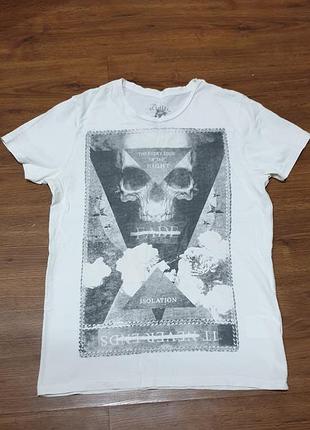 Белая хлопковая футболка allsaints