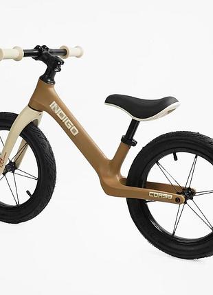 Велобіг 14" corso d-9078-41 нейлонова рама темно-бежевий