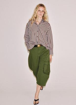 Сорочка zw collection оверсайз у клітинку