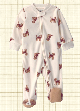 Флисовый слип carters 3мес, 6мес, 9мес